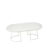 muuto table basse airy ovale offwhite, nanolaminé, large