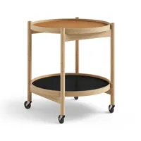 brdr. krüger table roulante bølling tray table model 50 clay, structure en chêne huilé