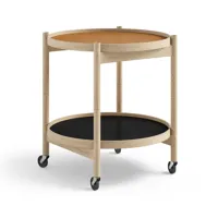 brdr. krüger table roulante bølling tray table model 50 clay, structure en chêne non traité