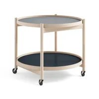 brdr. krüger table roulante bølling tray table model 60 water, structure en hêtre non traité