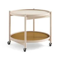 brdr. krüger table roulante bølling tray table model 60 sunny, structure en hêtre non traité