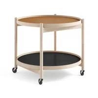 brdr. krüger table roulante bølling tray table model 60 clay, structure en hêtre non traité