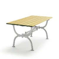 byarums bruk table byarum 142x72 cm imprégnation de pin, structure en aluminium brut