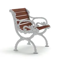 byarums bruk fauteuil byarum pin lasuré brun, structure en aluminium brut