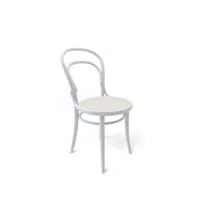ton chaise ton no.14 lasuré blanc b20-new assise en rotin