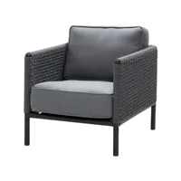cane-line fauteuil lounge encore cane-line airtouch lava grey/dark grey, incl. coussins