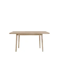 stolab table miss holly 175x82 + 1 rallonge 50 cm chêne laqué mat clair