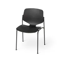 mater chaise nova sea black, structure en acier noir
