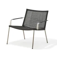 cane-line fauteuil lounge straw anthracite