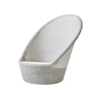 cane-line chaise longue kingston white grey