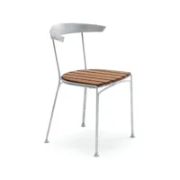 byarums bruk chaise dover acajou, support en aluminium brut