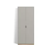 asplund armoire haute snö f light grey, base en chêne, dj.30 cm