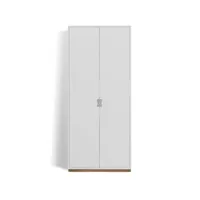 asplund armoire haute snö f white, base en chêne, dj.42 cm, portes opaques