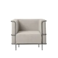 kristina dam studio chaise lounge modernist tissu orsetto col.01/2 beige