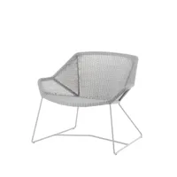 cane-line fauteuil lounge breeze weave white grey