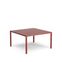 swedese table de salon bespoke oxide red, chêne laqué, h.50 cm