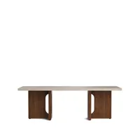 audo copenhagen table de salon androgyne sable/kunis breccia, structure en noyer