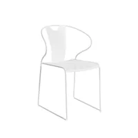 smd design chaise avec accoudoirs piazza blanc