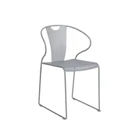smd design chaise avec accoudoirs piazza gris clair