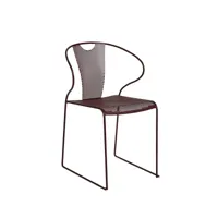 smd design chaise avec accoudoirs piazza bordeaux