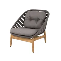 cane-line fauteuil lounge strington cane-line airtouch dark grey-teak