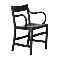 massproductions fauteuil waiter xl hêtre teinté noir