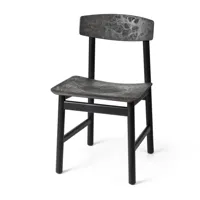 mater chaise conscious bm3162 hêtre noir-café noir usé