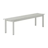 muuto banc linear steel bench 170x34 cm grey (ral 7044)