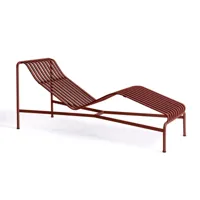 hay chaise longue palissade iron red