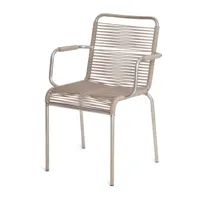 fiam fauteuil mya aluminium taupe