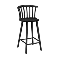 hans k chaise de bar san marco 63 cm frêne lasuré noir