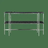 gubi table d’appoint ts console 120x30x72 cm black marquina marble-acier