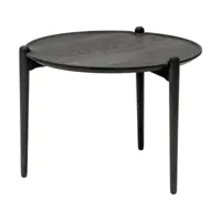 design house stockholm table basse aria haute 46 cm chêne noir