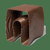 ekbacken studios table d'appoint eel 38x40 cm chocolate