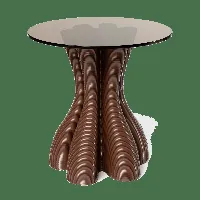 ekbacken studios table d'appoint anemone ø50 cm chocolate