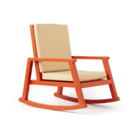 kid's concept fauteuil à bascule carl larsson orange naturel