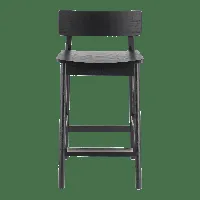 scandi living chaise de bar horizon 87 cm black brushed oak