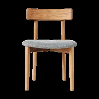 muubs chaise tetra avec assise tissu de couleur béton-chêne huilé naturel