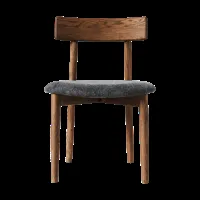 muubs chaise tetra avec assise tissu de couleur granit-chêne foncé