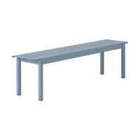 muuto banc linear steel bench 170x34 cm pale blue