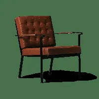 ox denmarq fauteuil heather chair structure noire cognac