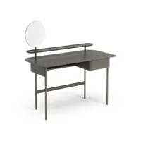 swedese bureau luna avec tiroir, étagère et miroir chêne gris