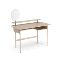 swedese bureau luna avec étagère et miroir chêne pigmenté blanc