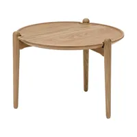 design house stockholm table basse aria ø90 cm chêne 30 cm