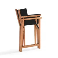 lot de 2 chaises avec accoudoirs pliantes en bois d'eucalyptus fsc® + textilène