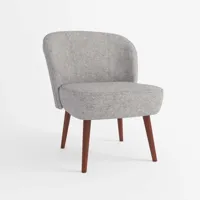 petit fauteuil de salon en tissu gris