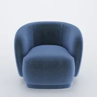 fauteuil en velours bleu marine victoria
