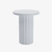 table d'appoint ronde blanche moderne mirabelle