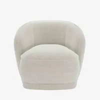 fauteuil design tissu beige pablo