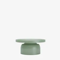 table basse ronde en métal vert d’eau athéna